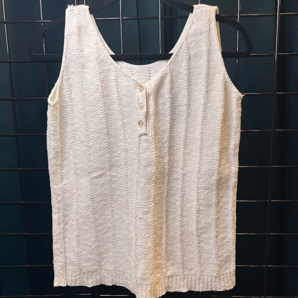 Knitted Button Up Tank - Picture 1 of 2